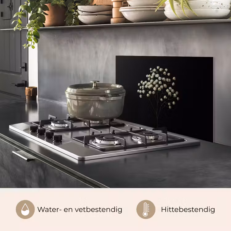 Spatscherm keuken - Gipskruid - Bloemetjes - Wit - Minimalistisch — 7