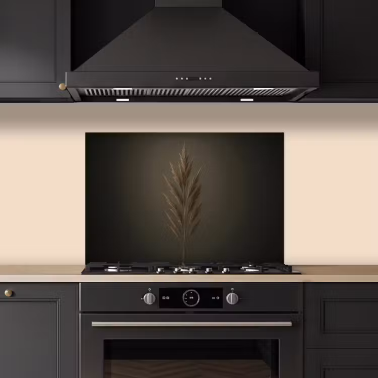 Spatscherm keuken - Tak - Pluimgras - Donkerbruin — 2