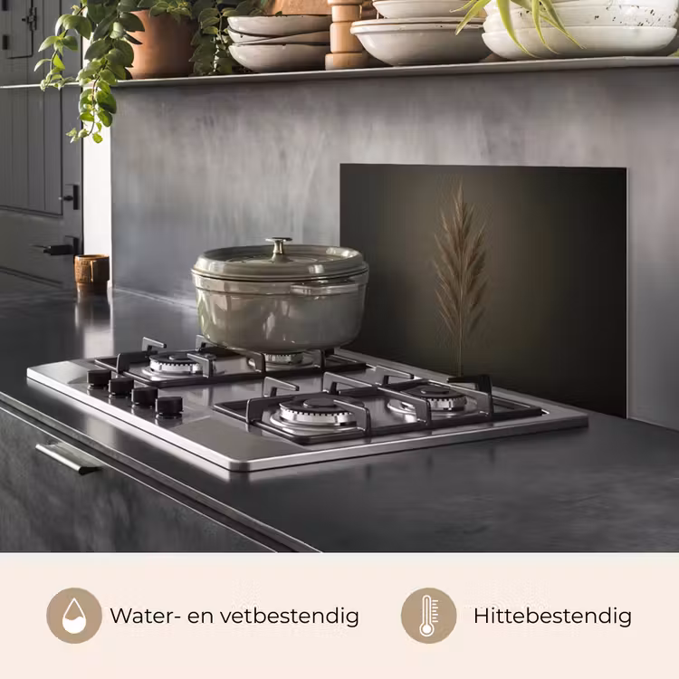 Spatscherm keuken - Tak - Pluimgras - Donkerbruin — 7