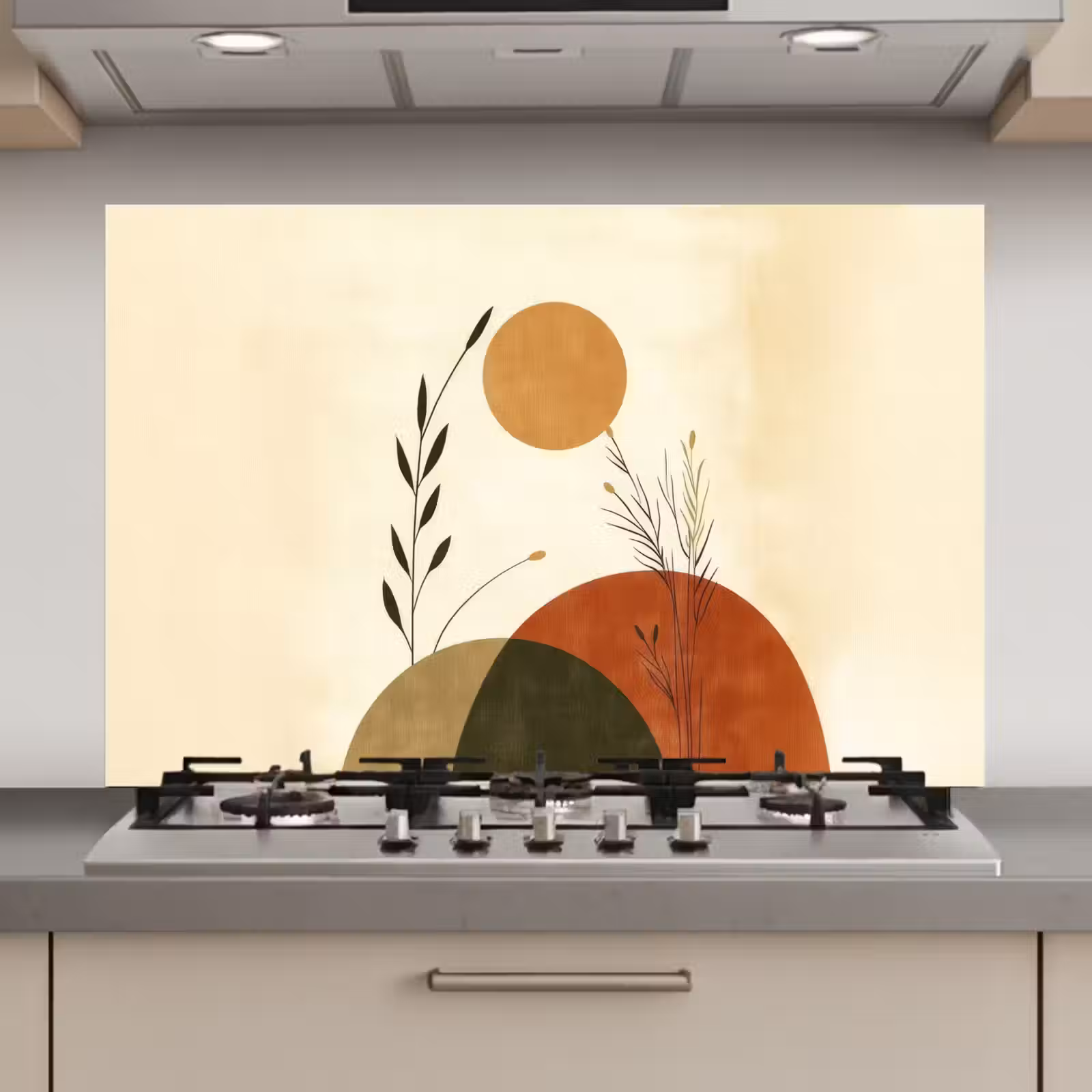 Spatscherm keuken - Planten - Abstract - Vormen — 1