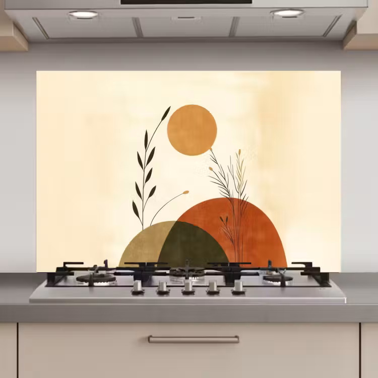 Spatscherm keuken - Planten - Abstract - Vormen — 1