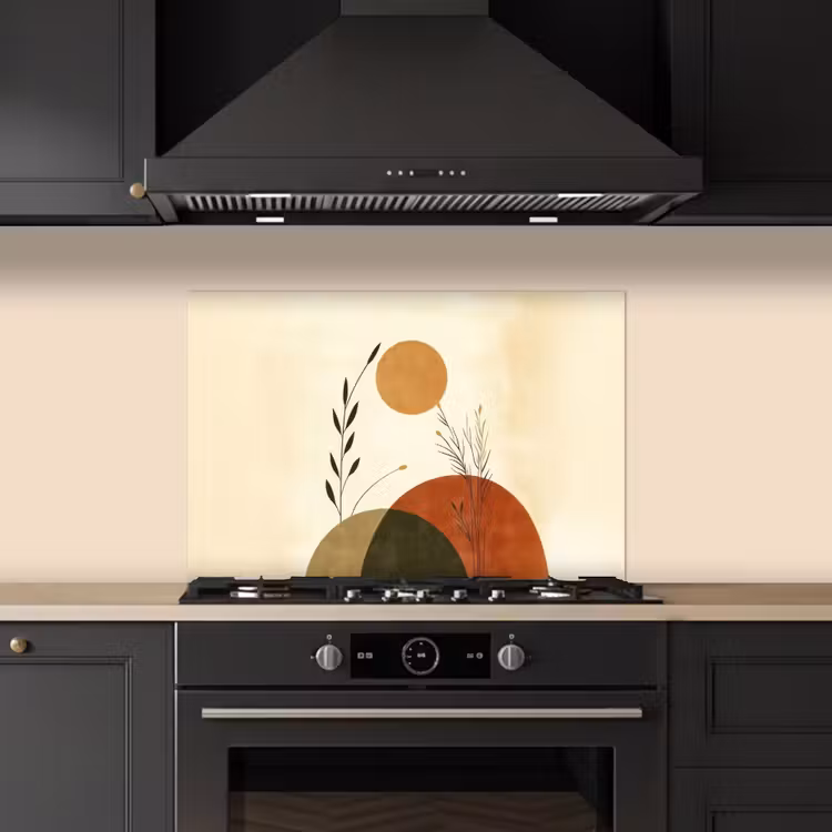 Spatscherm keuken - Planten - Abstract - Vormen — 2