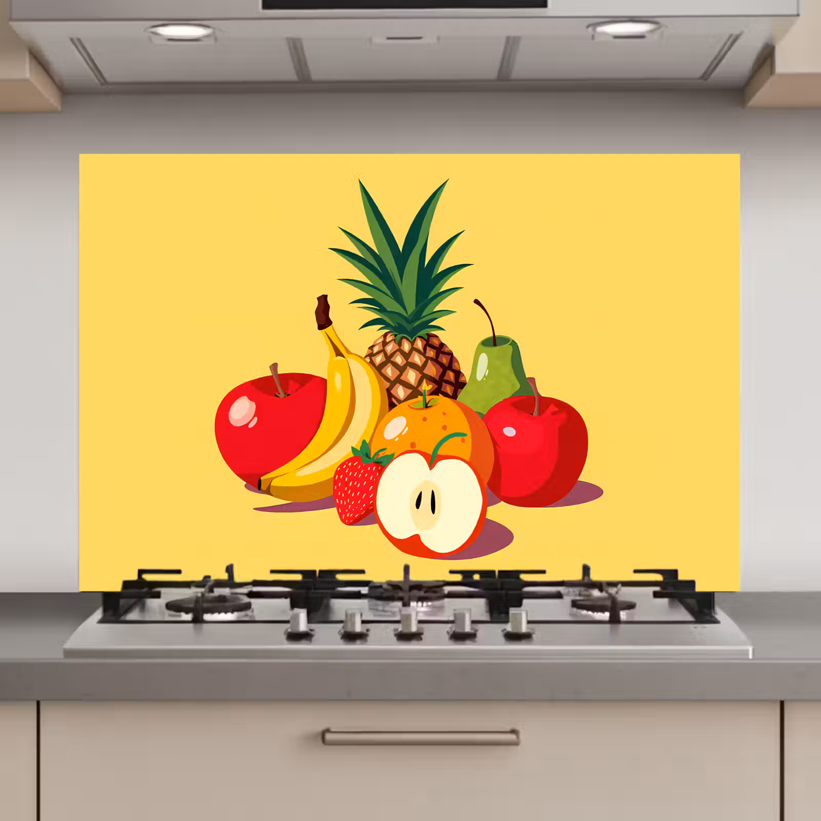 Spatscherm keuken - Fruit - Illustratie - Kleurrijk — 1