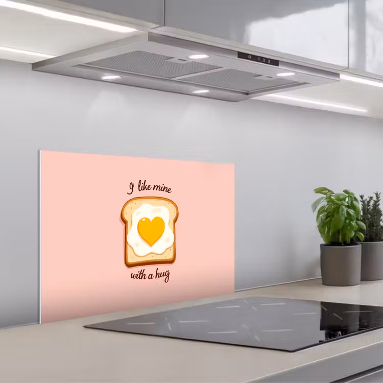Spatscherm keuken - Brood - Illustratie - Quote - Roze — 5