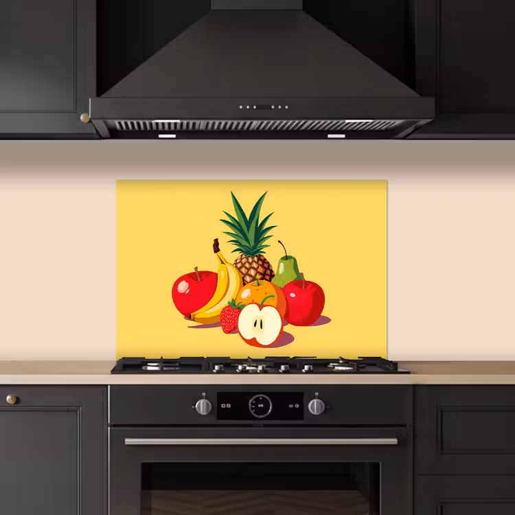 Spatscherm keuken - Fruit - Illustratie - Kleurrijk — 2