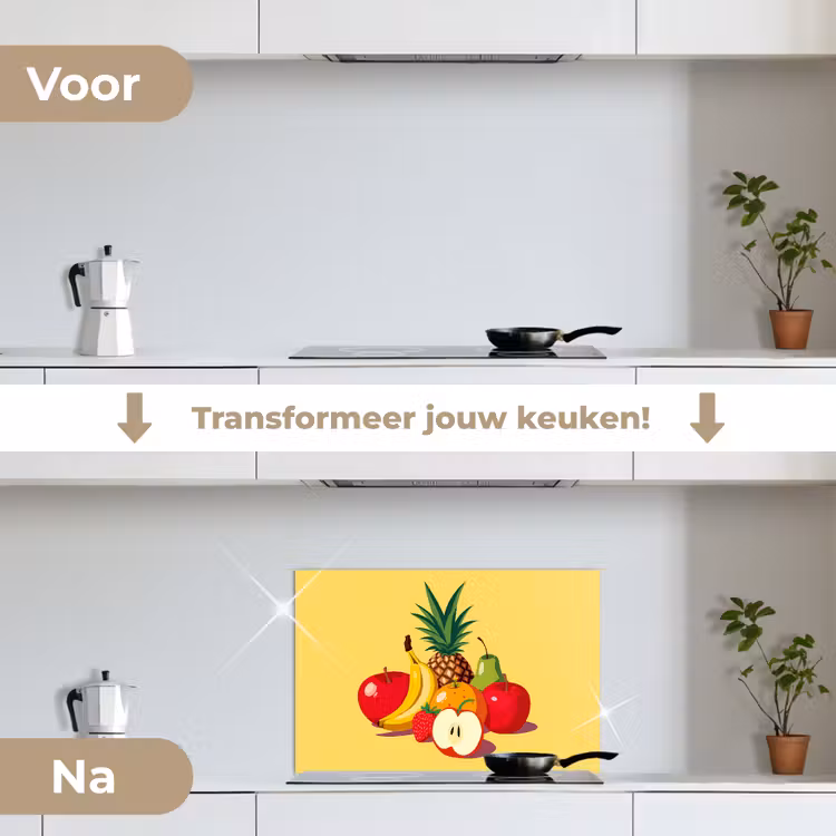Spatscherm keuken - Fruit - Illustratie - Kleurrijk — 3