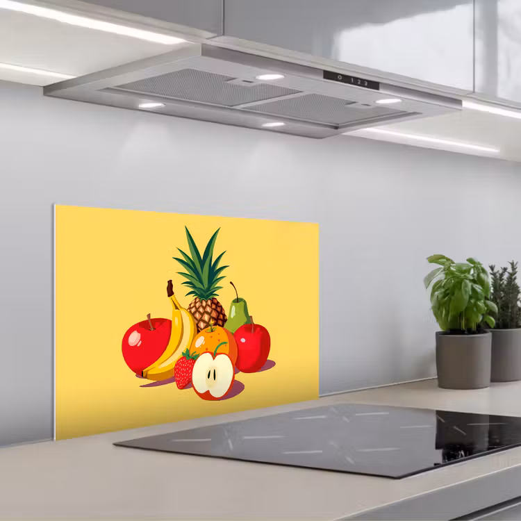 Spatscherm keuken - Fruit - Illustratie - Kleurrijk — 5