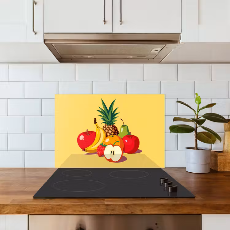 Spatscherm keuken - Fruit - Illustratie - Kleurrijk — 6