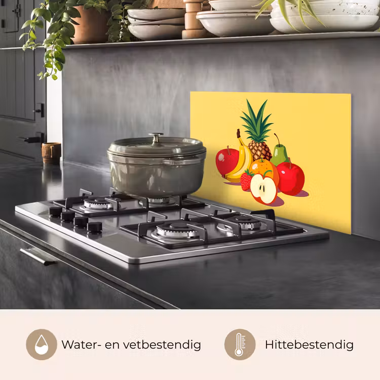 Spatscherm keuken - Fruit - Illustratie - Kleurrijk — 7
