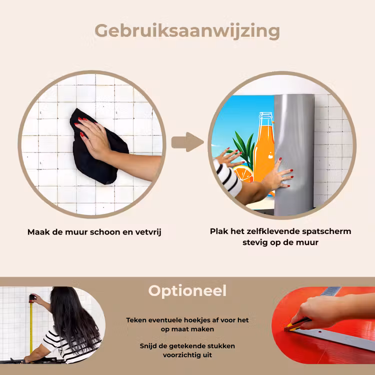 Spatscherm keuken - Sinaasappels - Ijsblokjes - Zee - Illustratie — 8