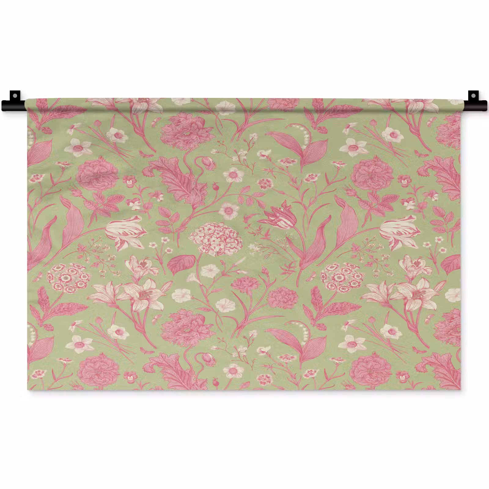Wandkleed - Classic - Pink - Mint — 1