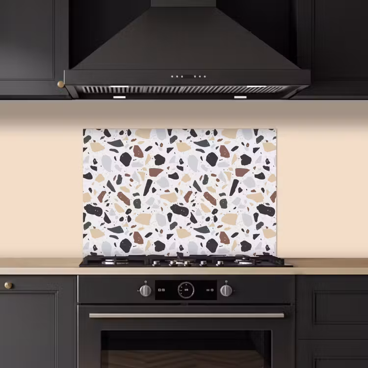 Spatscherm keuken - Terrazzo - Patroon - Kleurrijk - Klei — 2