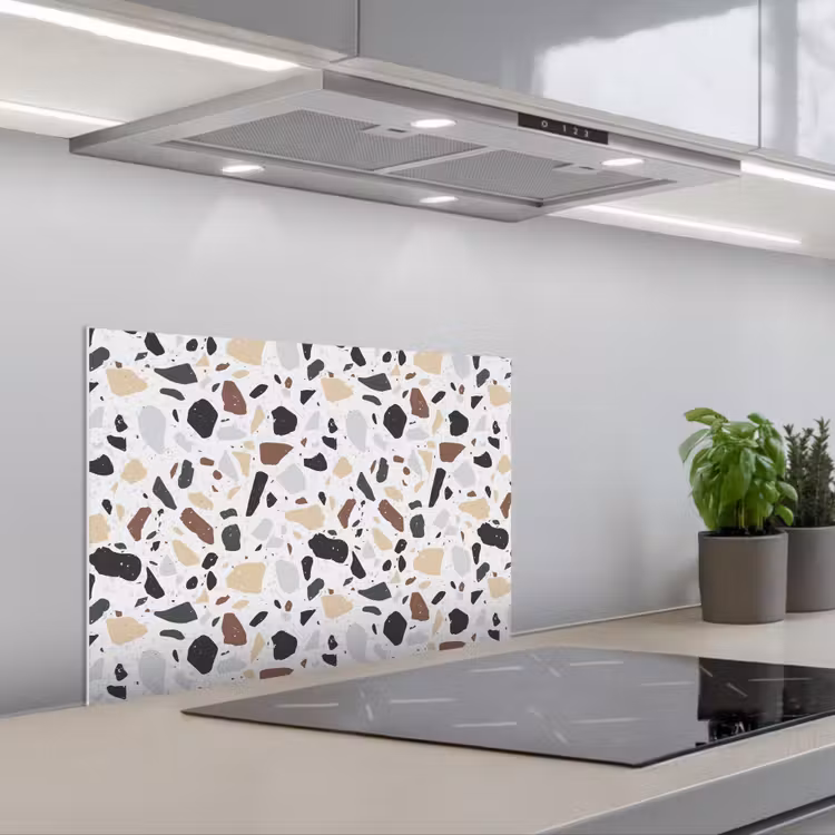 Spatscherm keuken - Terrazzo - Patroon - Kleurrijk - Klei — 5
