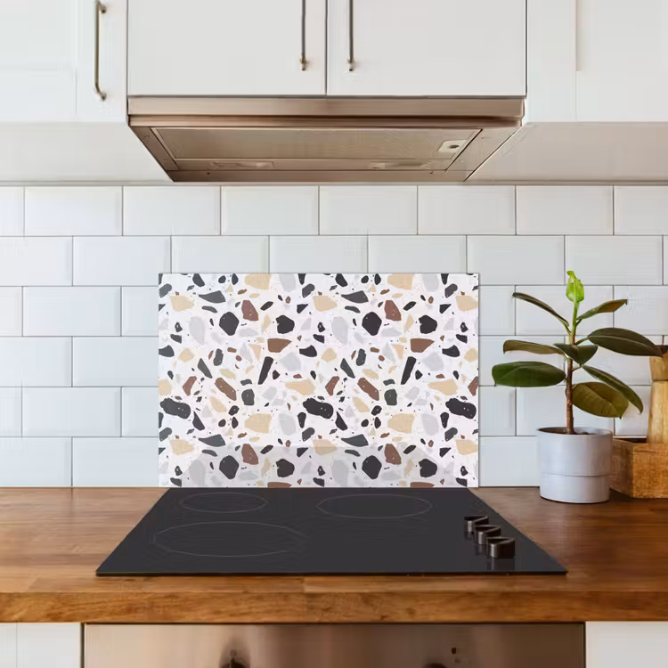 Spatscherm keuken - Terrazzo - Patroon - Kleurrijk - Klei — 6