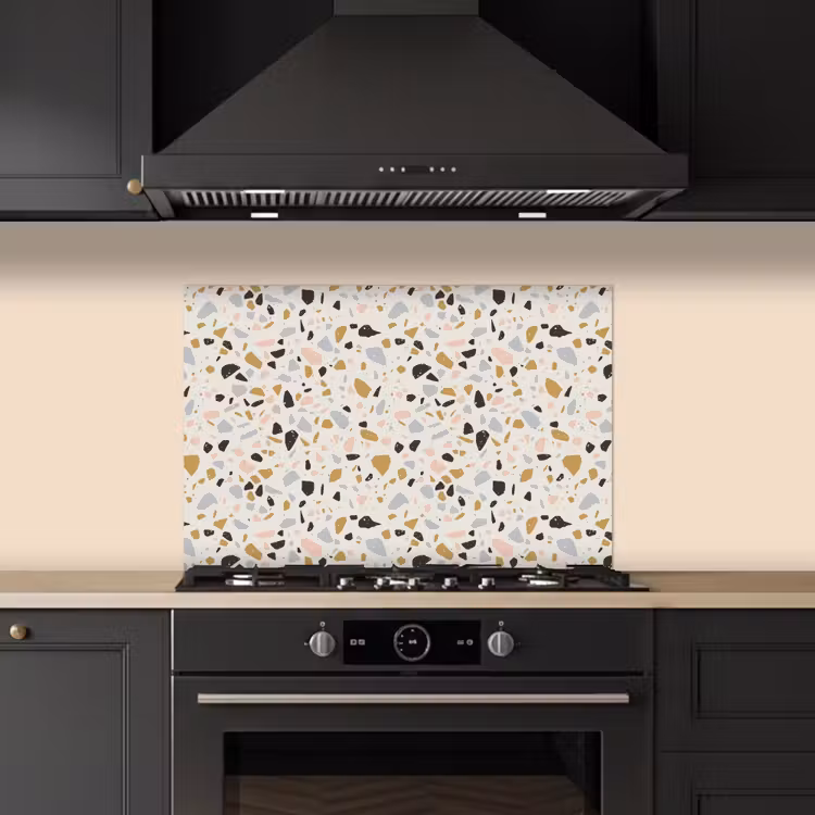 Spatscherm keuken - Terrazzo - Patroon - Neutraal - Zacht - Multi — 2