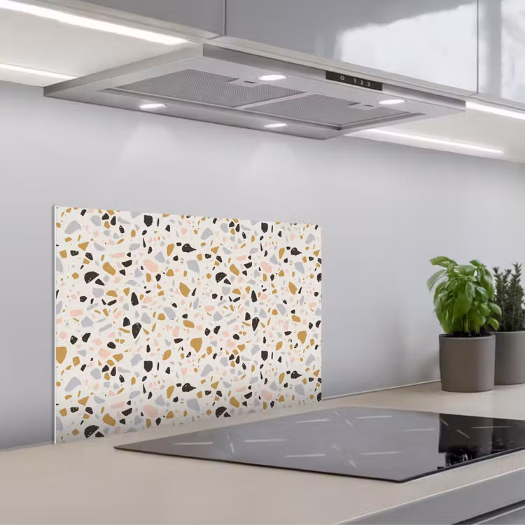 Spatscherm keuken - Terrazzo - Patroon - Neutraal - Zacht - Multi — 5