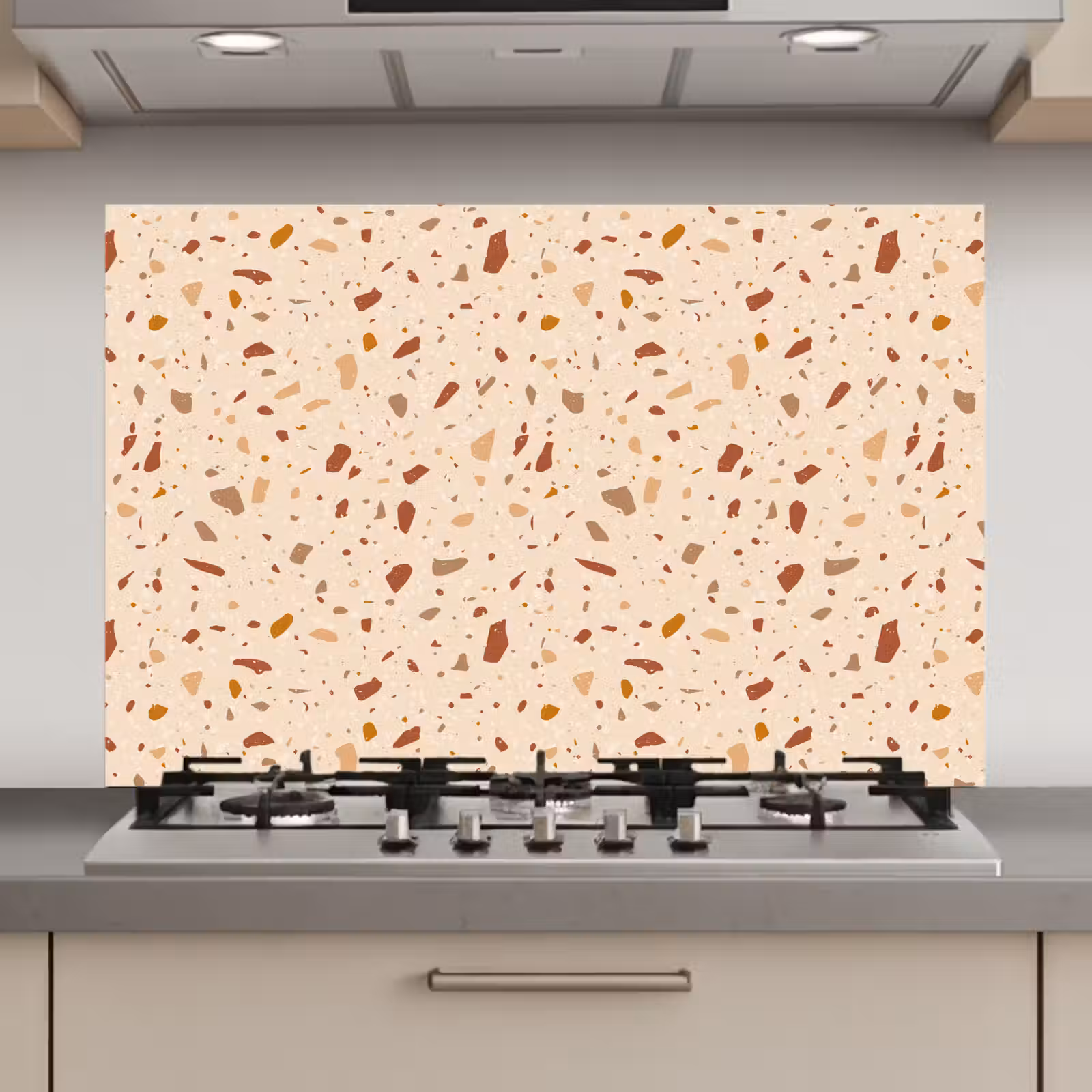 Spatscherm keuken - Terrazzo - Patroon - Kleurrijk - Steen — 1