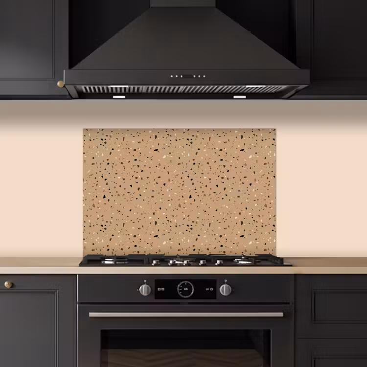 Spatscherm keuken - Terrazzo - Patroon - Beige — 2