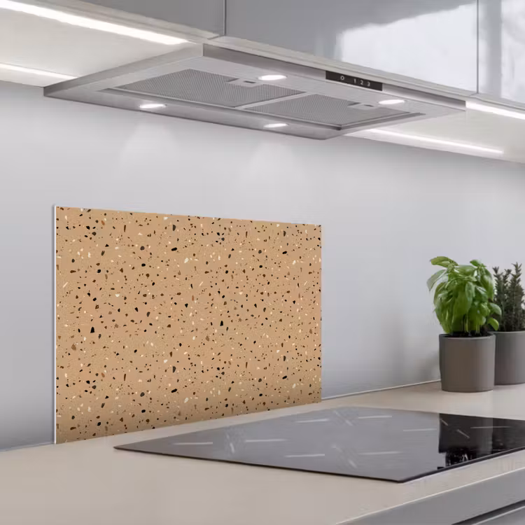 Spatscherm keuken - Terrazzo - Patroon - Beige — 5