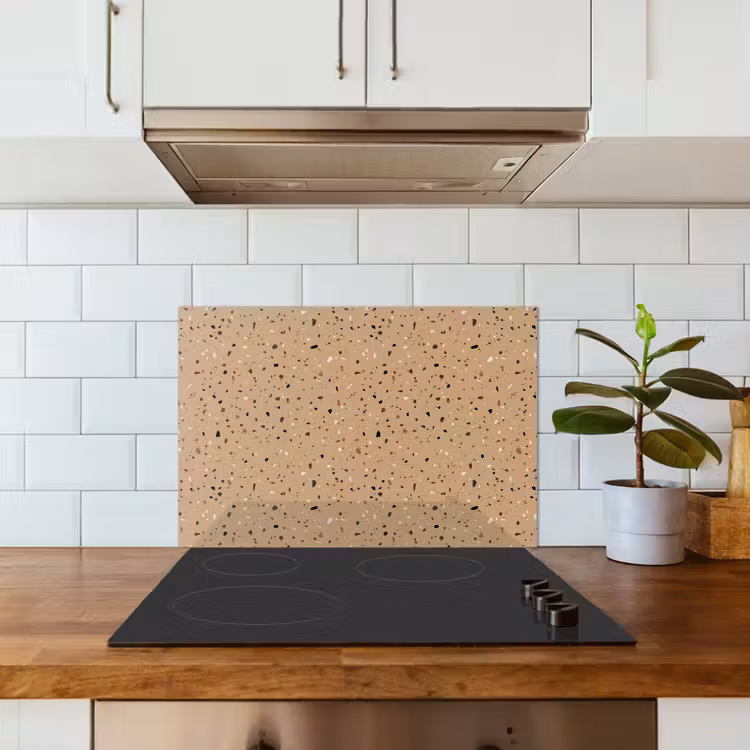 Spatscherm keuken - Terrazzo - Patroon - Beige — 6