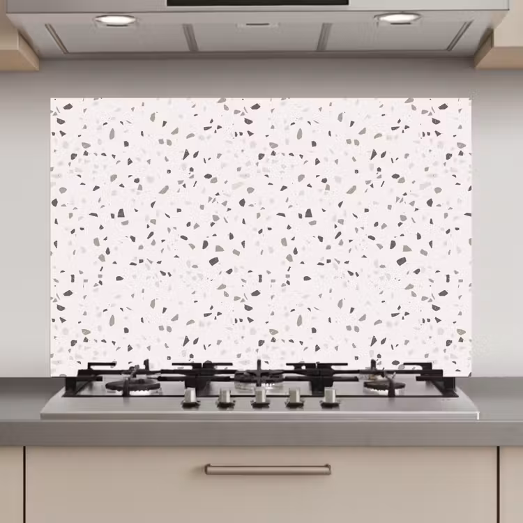 Spatscherm keuken - Terrazzo - Patroon - Créme — 1