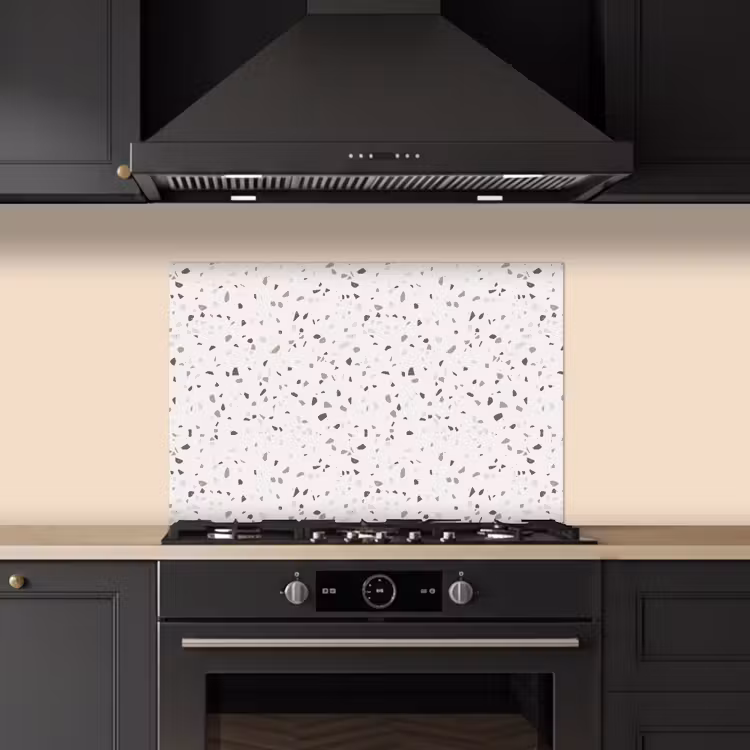 Spatscherm keuken - Terrazzo - Patroon - Créme — 2