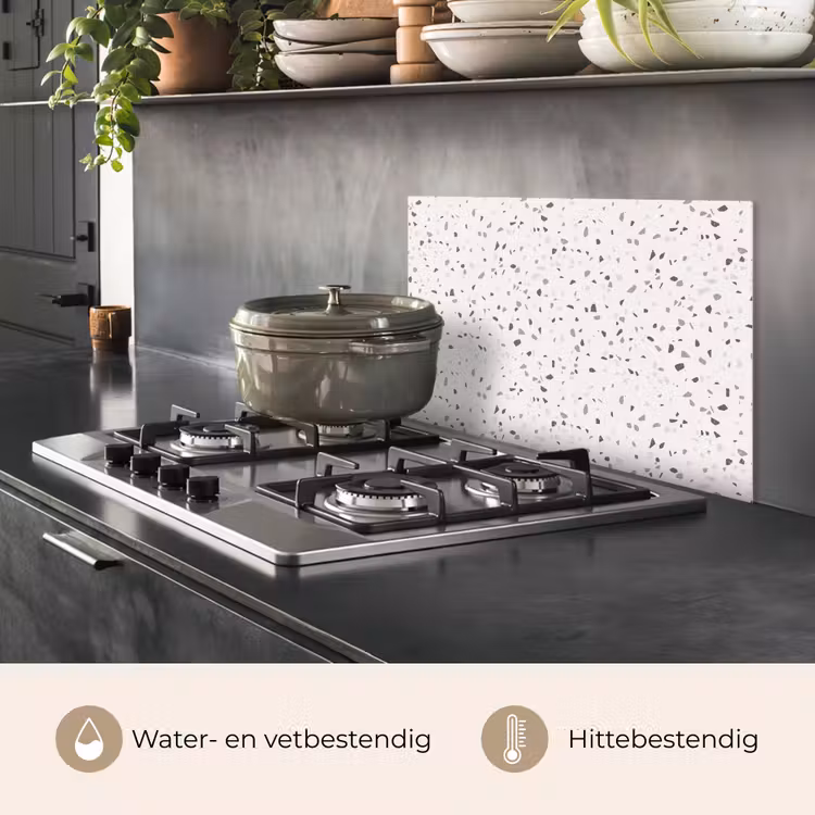 Spatscherm keuken - Terrazzo - Patroon - Créme — 7