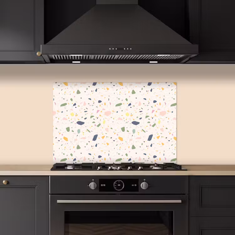 Spatscherm keuken - Terrazzo - Patroon - Kleurrijk - Festival — 2