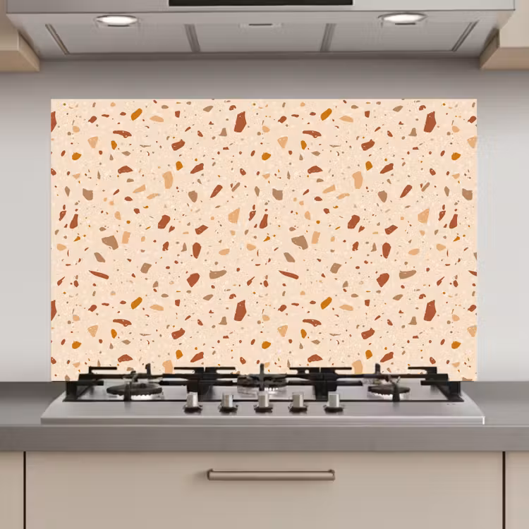 Spatscherm keuken - Terrazzo - Patroon - Kleurrijk - Steen — 1