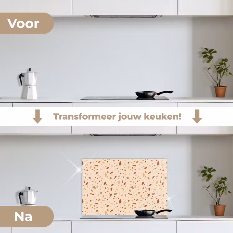 Spatscherm keuken - Terrazzo - Patroon - Kleurrijk - Steen — 3