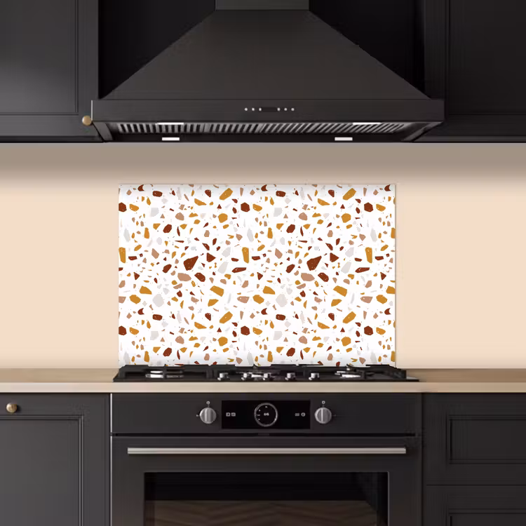 Spatscherm keuken - Terrazzo - Patroon - Wit - Urban — 2