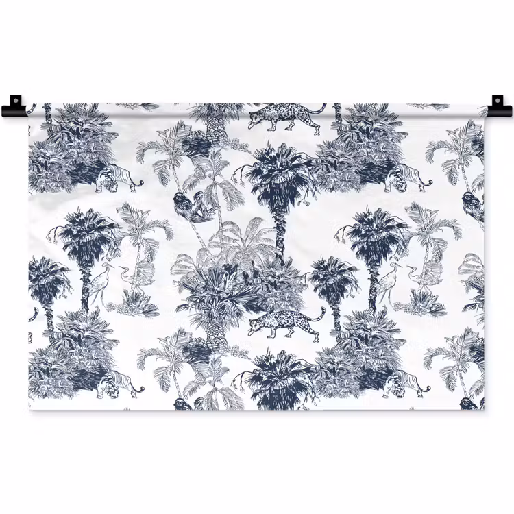 Wandkleed - Jungle - Beplanting - Blauw — 1