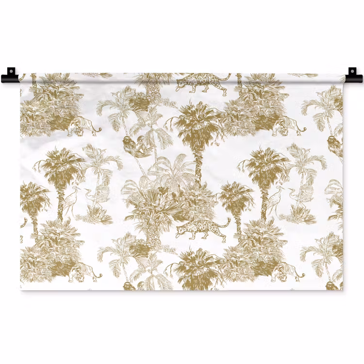 Wandkleed - Oerwoud - Abstract - Beige — 1