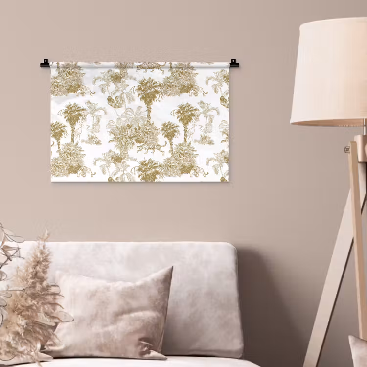 Wandkleed - Oerwoud - Abstract - Beige — 2