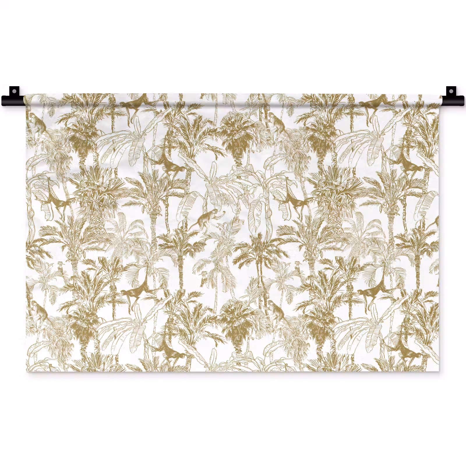 Wandkleed - Apen - Jungle - Abstract - Beige — 1