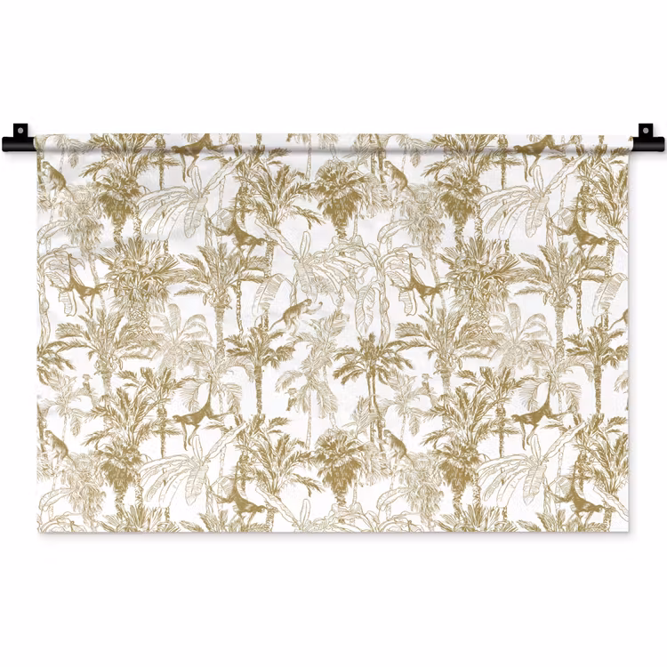 Wandkleed - Apen - Jungle - Abstract - Beige — 1