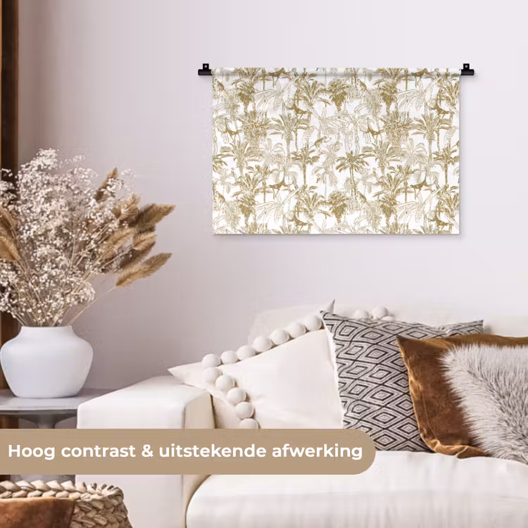 Wandkleed - Apen - Jungle - Abstract - Beige — 4