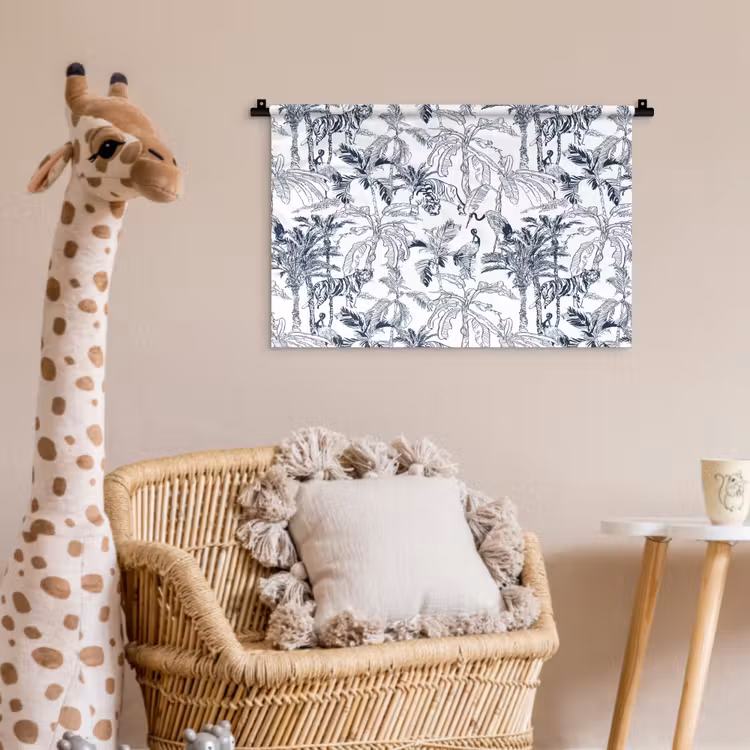 Wandkleed - Tijger - Jungle - Blauw — 5