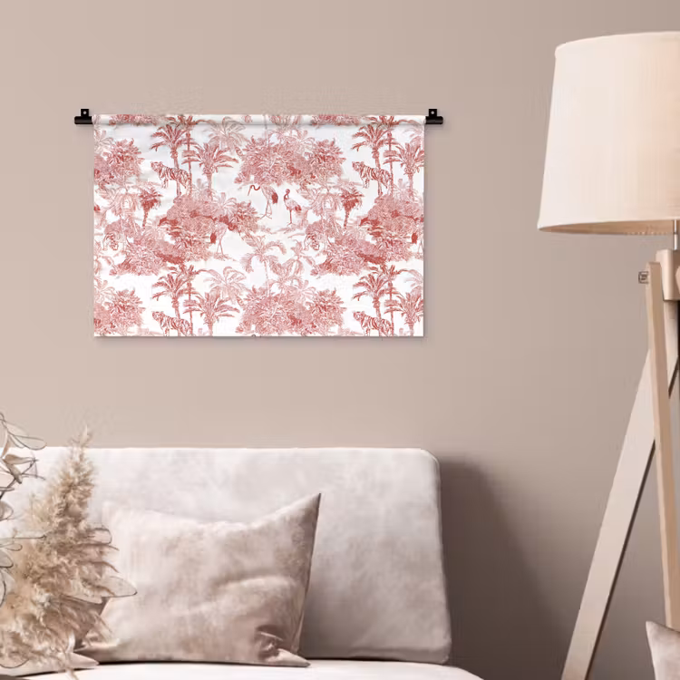 Wandkleed - Tijger - Jungle - Natuur - Rood — 2