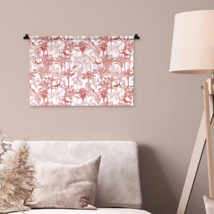 Wandkleed - Aap - Oerwoud - Rood — 2
