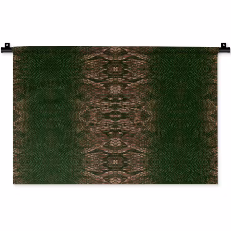 Wandkleed - Slang - Boa - Groen - Bruin — 1