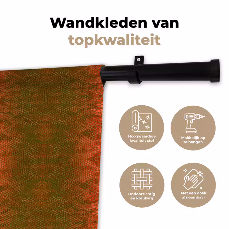 Wandkleed - Slang - Boa - Groen - Rood — 3