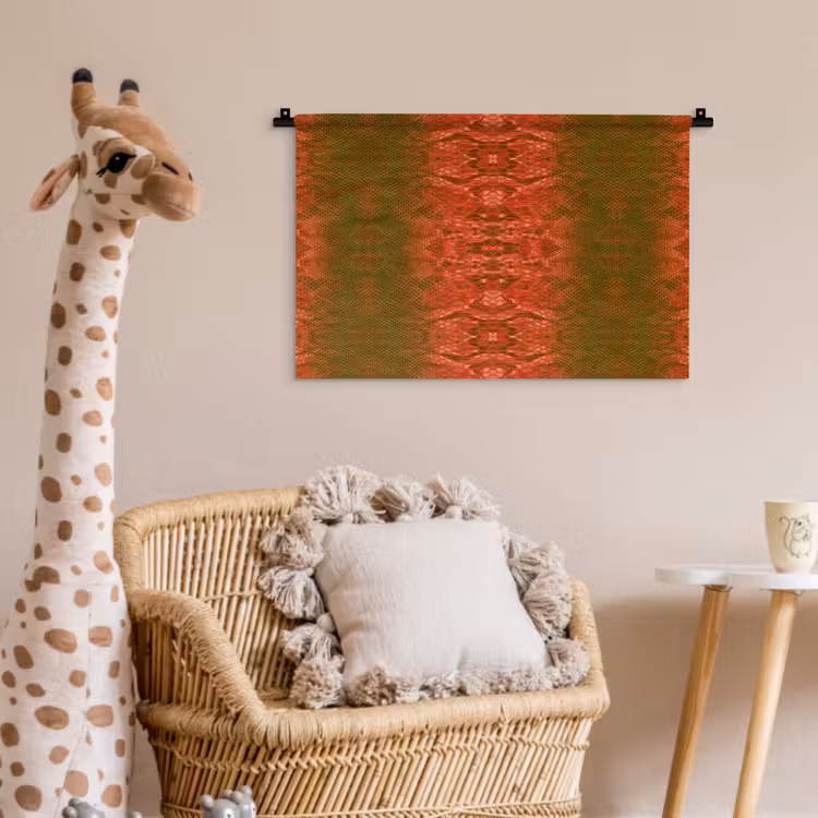 Wandkleed - Slang - Boa - Groen - Rood — 5