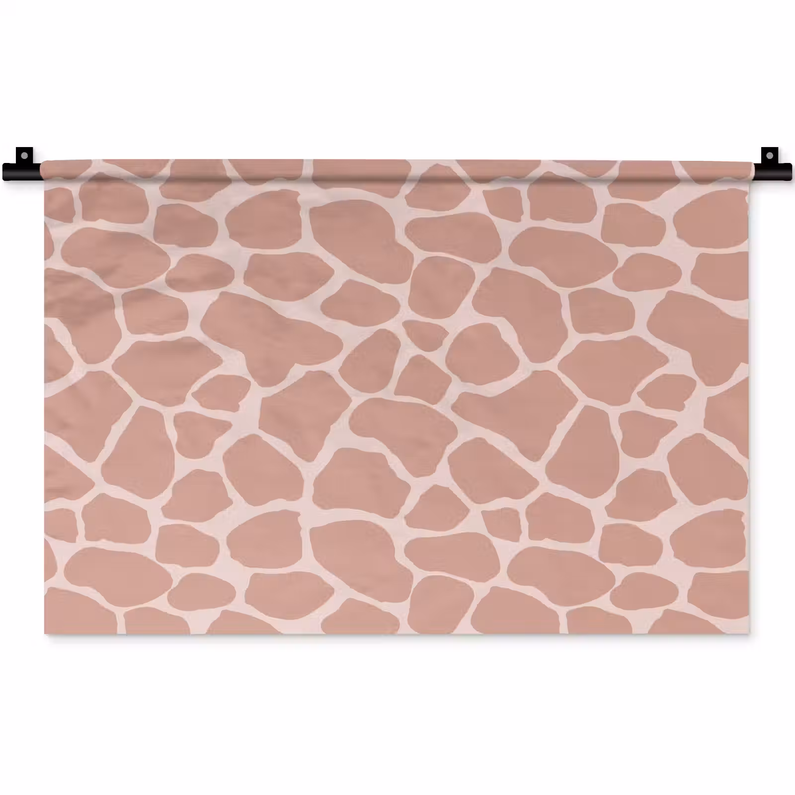 Wandkleed - Giraffe - Lichtroze - Warm - Roze — 1