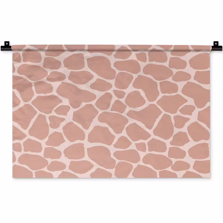 Wandkleed - Giraffe - Lichtroze - Warm - Roze — 1
