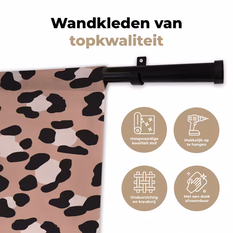 Wandkleed - Terracottakleur - Onregelmatig - Luipaard — 3