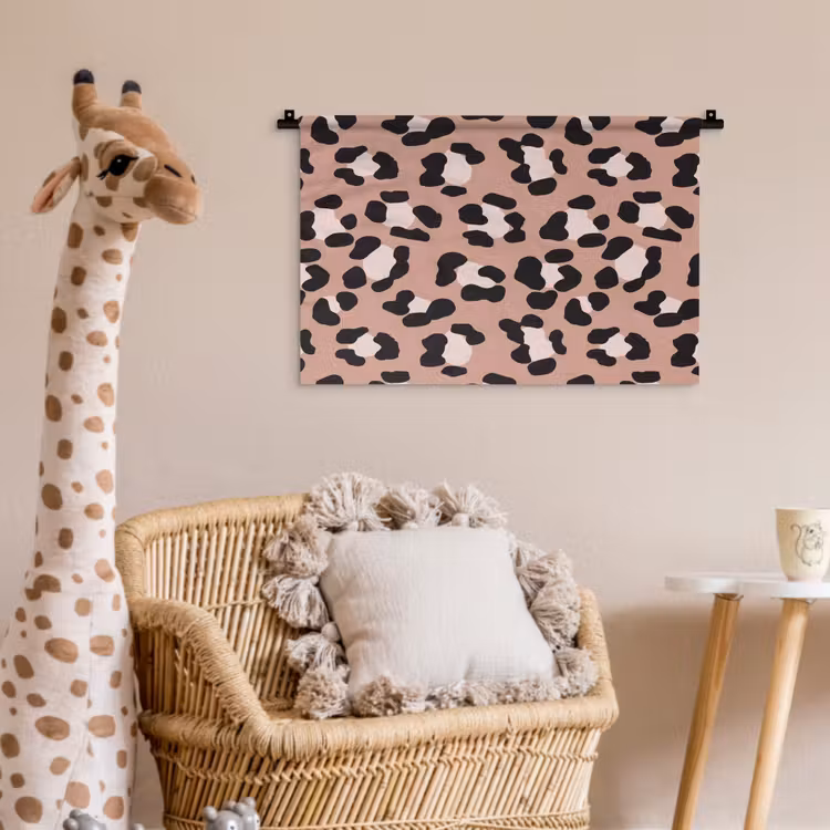 Wandkleed - Terracottakleur - Onregelmatig - Luipaard — 5