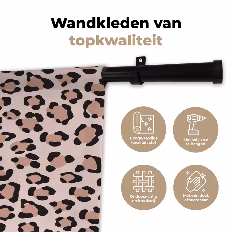 Wandkleed - Vlekken - Beige - Luipaard — 3