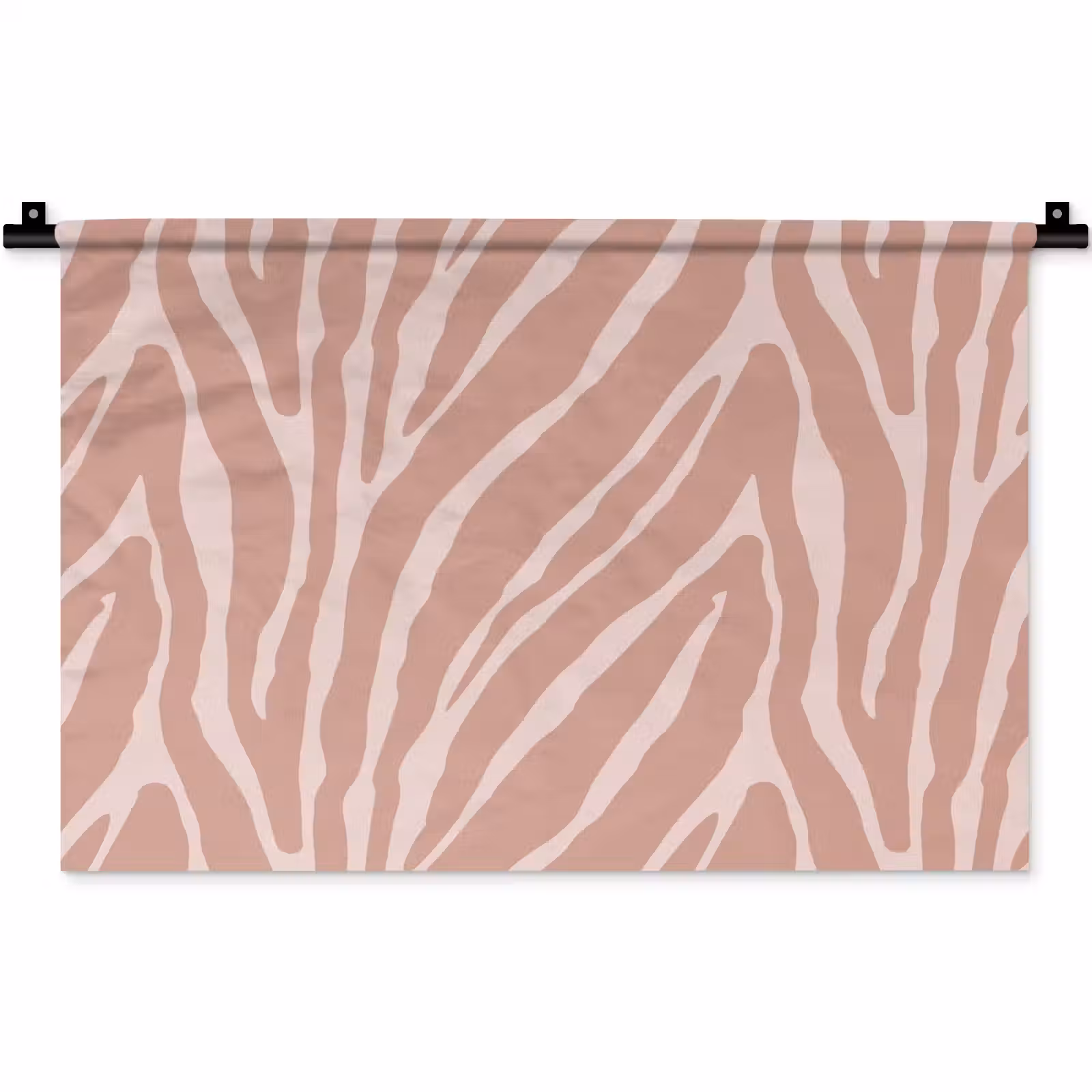 Wandkleed - Lichtroze - Zebra - Patroon - Donkerroze — 1