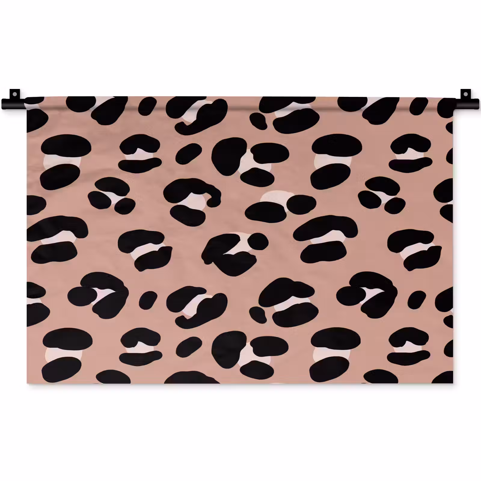 Wandkleed - Luipaard - Vlekken - Beige - Roze — 1